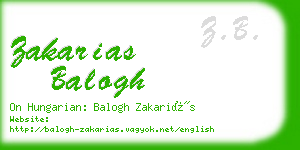 zakarias balogh business card